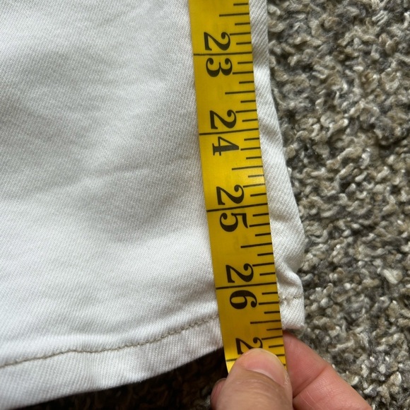5/$25 Banana Republic white high waisted button fly skinny jeans size 29 - Picture 8 of 8